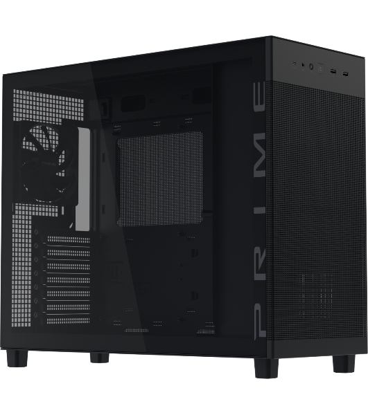 Корпус ASUS Prime AP303 TG, Midi-Tower, чёрный, 1 x 120 мм
