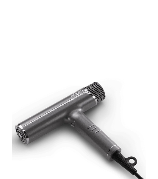 Фен Atvel AirJet HD6 серый, 1200 Вт, компактный, ионизация