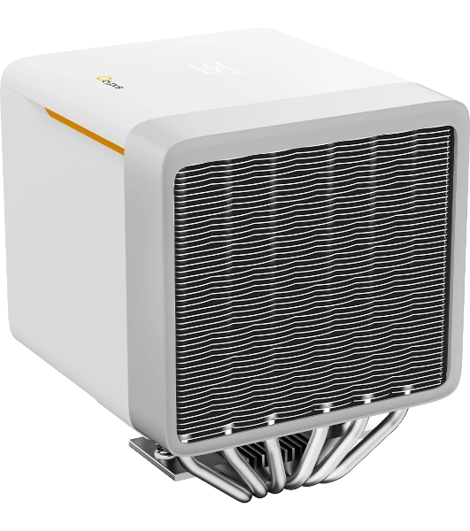 Кулер для процессора CPU Cooler Ocypus Delta A62 EX WH Digital (250W, 4-pin PWM, LED temp., 160mm, Al/Cu, 6x6mm, 2x120mm, 70CFM, 31dBA, 1800RPM, S: 1851/1700/1200/115X, AM5/AM4, white)