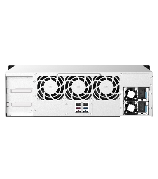 Сетевое хранилище без дисков SMB QNAP TS-1673AU-RP-16G NAS 16 HDD trays, 2x 2.5 GbE, rackmount, 2 PSU. 4-core AMD V1500B 2,2 GHz,RAM 16 Gb (1 x 16 GB) up to 32 Gb (2 x 16 GB). W/o rail kit RAIL-B02