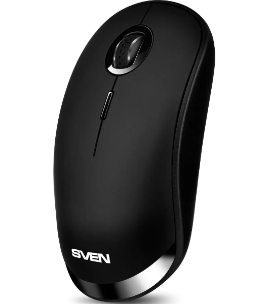 Мышь беспроводная SVEN RX-570SW черный, 1600 dpi, радиоканал, Bluetooth, USB, кнопки - 4