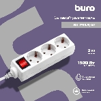 Сетевой фильтр Buro BU-PS3.3/W 3 м, 3 розетки, белый (пакет ПЭ), фото 1