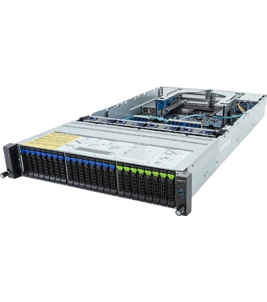 Серверная платформа Gigabyte Server Platform R283-S98/2U/2xIntel (Gen 4/5)/2xHS/32xDIMM/8xSFF NVMe/SATA/SAS + 16xSFF SATA/SAS + 2xSFF SATA/SAS/2x1GbE/2xOCP 3.0/4xFHHL/2x2000W/Rails/1Y