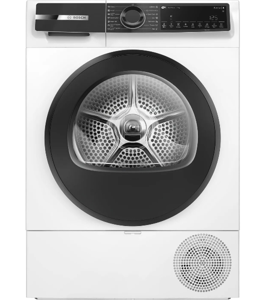Сушильная машина Bosch Serie 6 WQK25200ME, с тепловым насосом, макс.загрузка - 10 кг, Класс энергоэфф-ти: A++, LED-дисплей с текстовой информацией. 15 автопрограмм сушки,Easy Clean with A++,габариты: 842x598x613 mm, белый