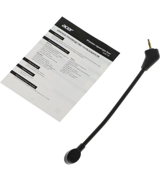 Гарнитура Acer AHW120 чёрный, проводная, USB, подсветка