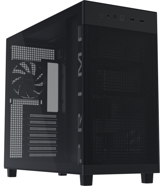 Корпус ASUS Prime AP303 TG, Midi-Tower, чёрный, 1 x 120 мм