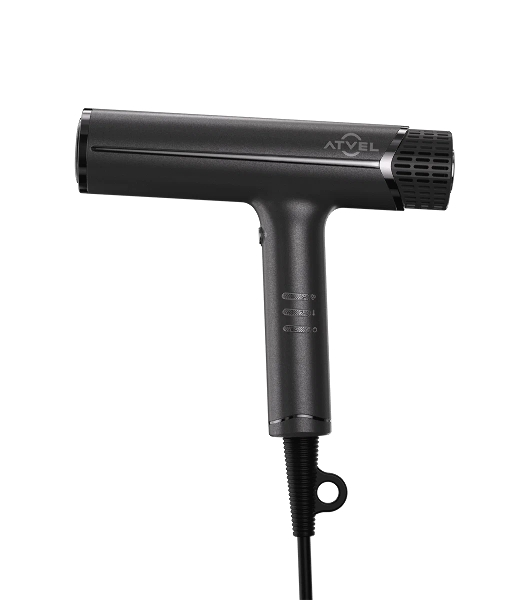 Фен Atvel AirJet HD6 серый, 1200 Вт, компактный, ионизация