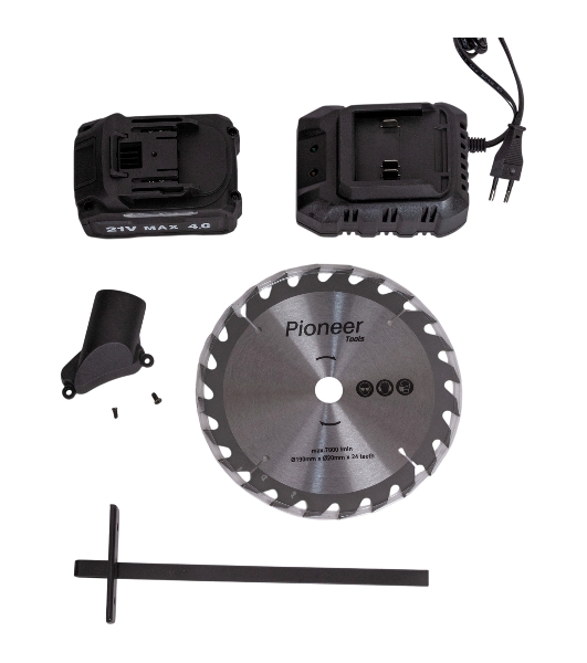 Пила дисковая PIONEER BCIS-E20V40BL-190-01 черный, синий