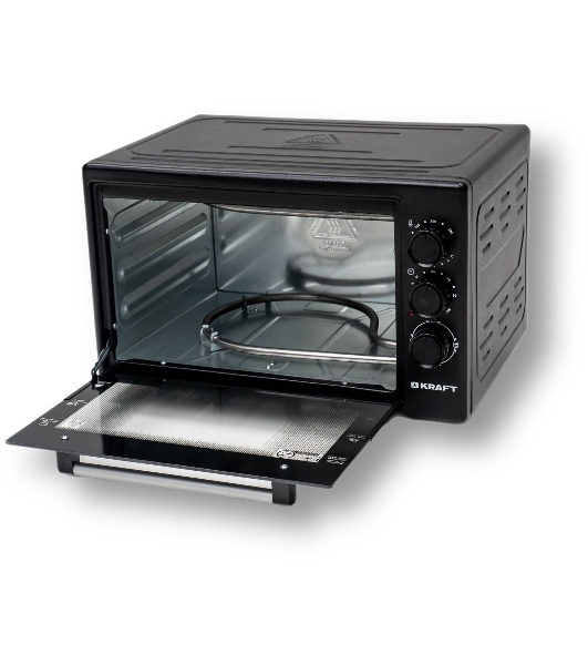 Мини-печь Kraft KF-MO3801BL, черный, 38 л.