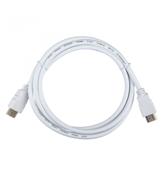 Кабель ACD-DHHM2-18W ACD-DHHM2-18W HDMI 2.0, Golden Plated,19m/19m, белый, 1.8м