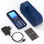 Мобильный телефон Maxvi RT-04 + док-станция, синий, фото2