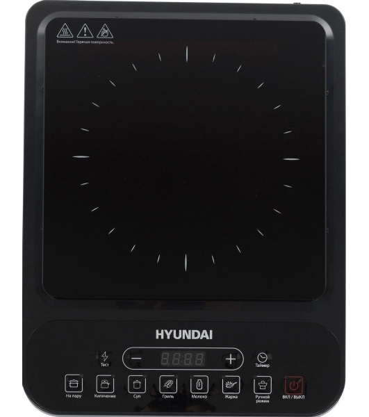 Плита настольная электрическая Hyundai HYC-0101 черный эмаль (настольная)