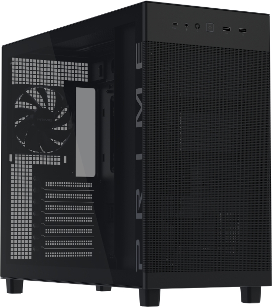 Корпус ASUS Prime AP303 TG, Midi-Tower, чёрный, 1 x 120 мм