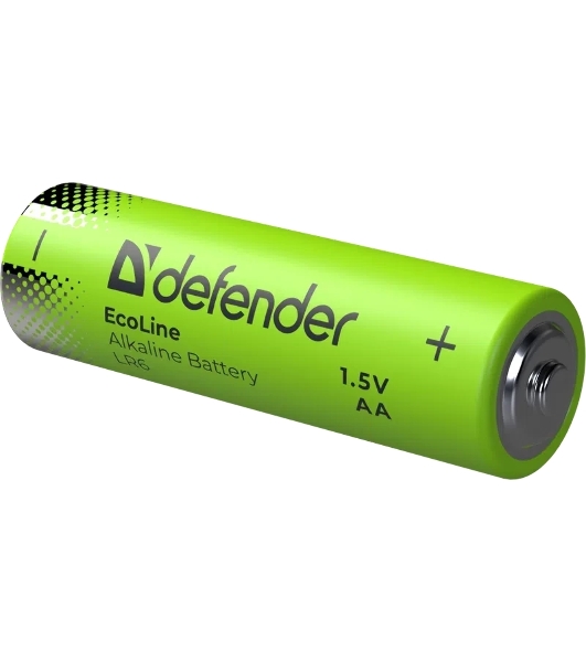 Батарейка алкалиновая Defender LR6-4S АА, шринк, 4 шт., EcoLine