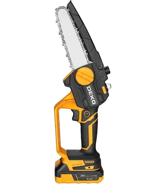 Пила цепная аккумуляторная DEKO DKCHS 20-6 PRO, 4' и 6', 20В, 2x2.2Ач, 2 шины и 2 цепи