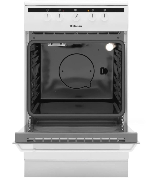 Плита электрическая Hansa FCCW54002 белый, конфорок 4 шт, духовка 68 л, 50 см x 85 см x 60 см