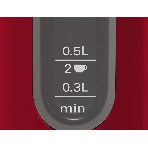 Электрочайник Bosch TWK4P434 красный, 1.7 л, 2400 Вт, скрытый нагревательный элемент, фото2