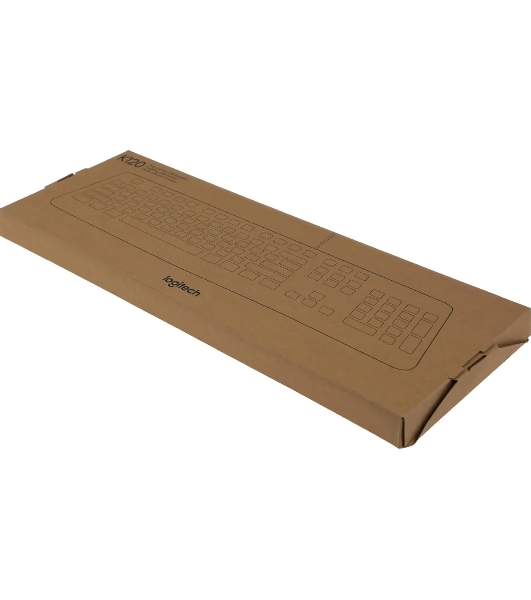 Клавиатура проводная Logitech K120 for business, USB черный (заводская гравировка)