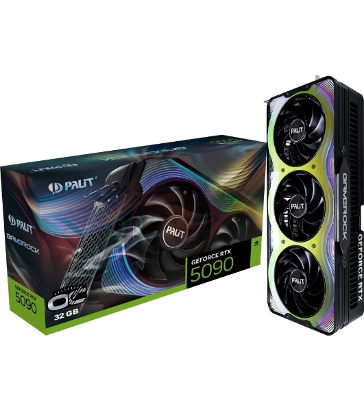 Видеокарта Palit PCI-E RTX 5090 GAMEROCK OC NVIDIA GeForce RTX 5090 32Gb 512bit GDDR7 2295/30000 HDMIx1 DPx3 HDCP Ret