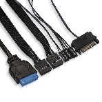 Компьютерный корпус Miditower ExeGate EVO-8225-NPX600 (ATX, БП 600NPX с вент. 12см, 2хUSB+1хUSB 3.0, черный, 2 вент. с RGb подсветкой и полоса на передней панели, боковая панель - закаленное стекло), фото6