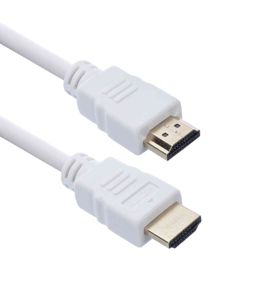 Кабель ACD-DHHM2-18W ACD-DHHM2-18W HDMI 2.0, Golden Plated,19m/19m, белый, 1.8м