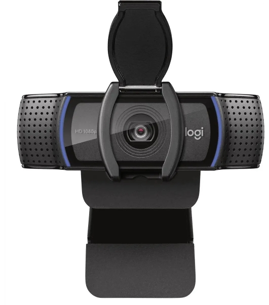 Веб-камера Logitech C920e 1920x1080, 30 кадр/с, USB Type-A, микрофон (2 шт, шумоподавление), автоматическая фокусировка, автоосвещение, шторка приватности, универсальное крепление