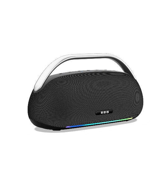 Портативная колонка MEG SSA062BL, 60Вт, Bluetooth 5.3, караоке, сабвуфер, время работы 16ч, черная