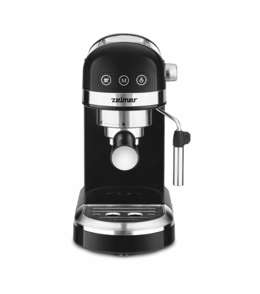 Кофеварка рожковая Zelmer EXPRESSO ZCM7295 черный, исп. кофе - молотый/чалды, 1.4 л, 1350 Вт, 20 бар