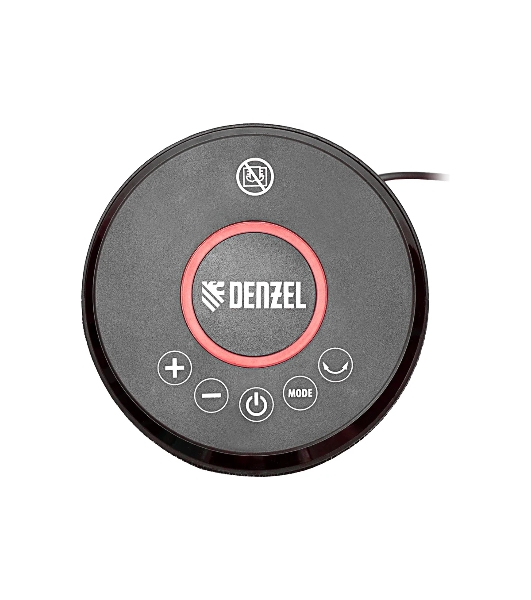 Тепловентилятор керамический Denzel DTFC-2000, 1000/2000 Вт, 20 м2, пульт, 3 режима, термостат