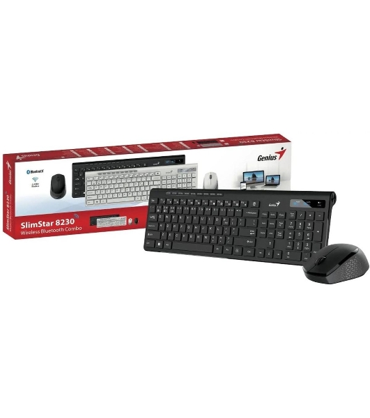 Комплект клавиатура+мышь Genius SlimStar 8230 беспроводной, USB + Bluetooth, 1000 DPI, чёрный
