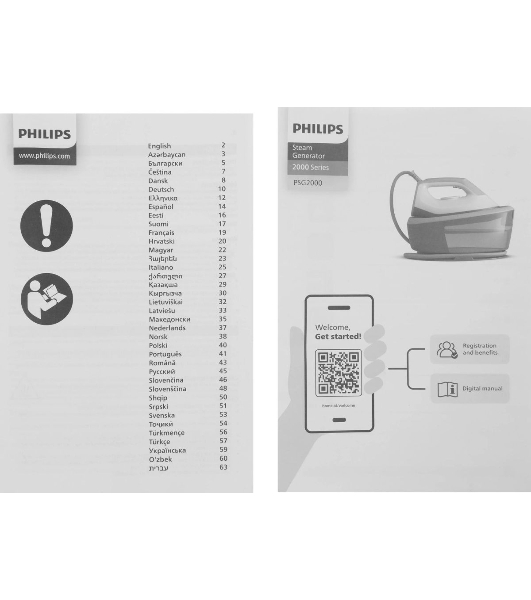 Парогенератор Philips PSG2000/20 2400Вт синий