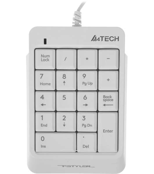 Числовой блок проводной A4Tech Fstyler FK13P, USB, белый