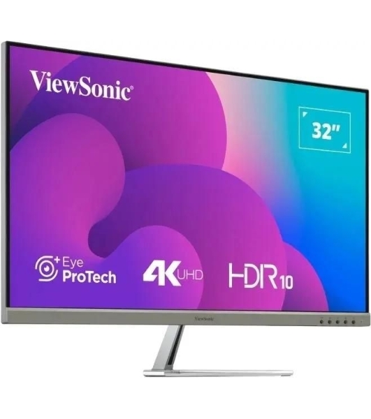 Монитор ViewSonic 31.5' VX3276-4K-MHD-2 серебристый VA LED 16:9 HDMI M/M матовая 350cd 178гр/178гр 3840x2160 60Hz DP 4K 6.9кг