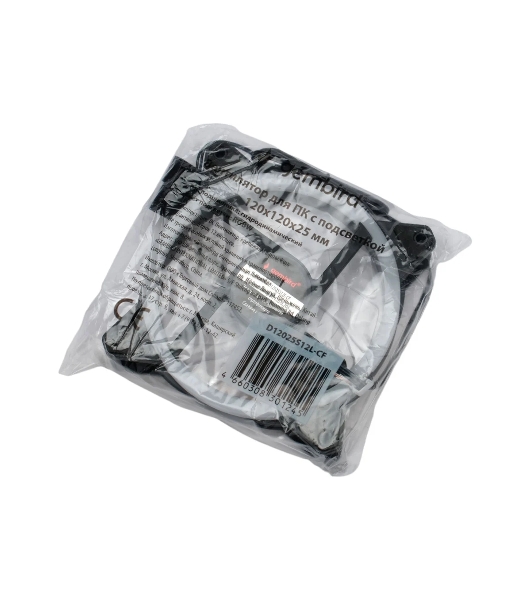 Вентилятор для корпуса Gembird черный, 120 мм, 1200 об/мин, 20.5 дБ, 3 pin