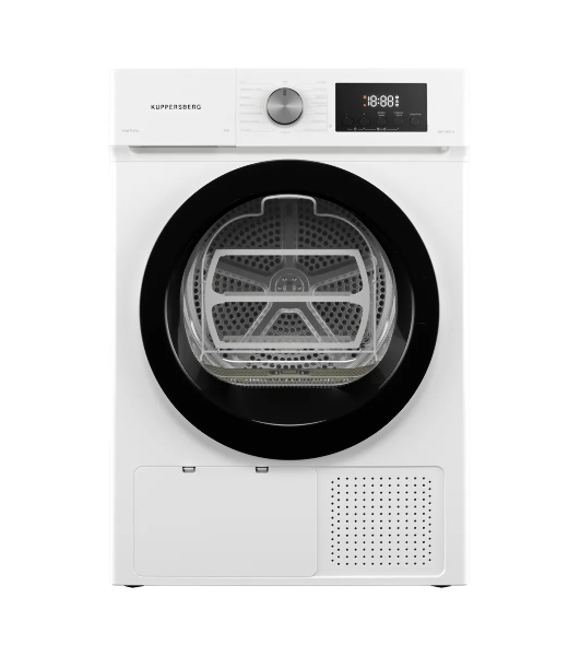 Сушильная машина Kuppersberg DM 593 W белый, 8 кг, сушка - конденсационная, программ - 15, 59.5 x 85 x 61.5 см