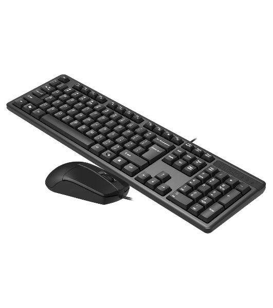 Комплект клавиатура+мышь A4Tech KK-3330S проводной, USB, 1200 DPI, чёрный