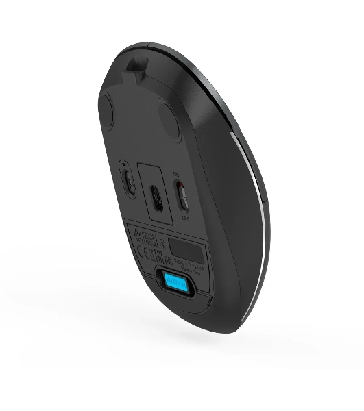 Мышь беспроводная A4Tech Fstyler FB26CS Air2 серый/черный, 2000 dpi, радиоканал, Bluetooth, USB, кнопки - 4