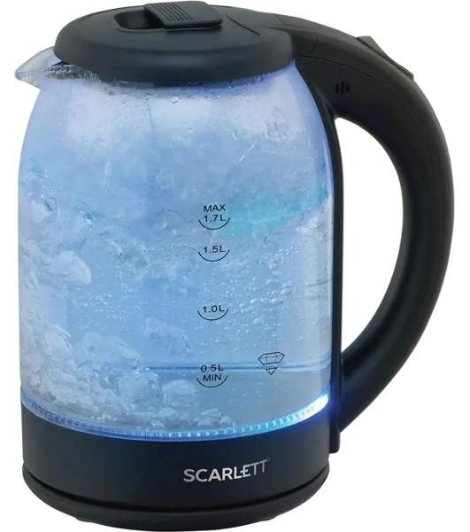 Чайник электрический Scarlett SC-EK27G90 черный Мощность, Вт: 1800; Объем, л: 1.7