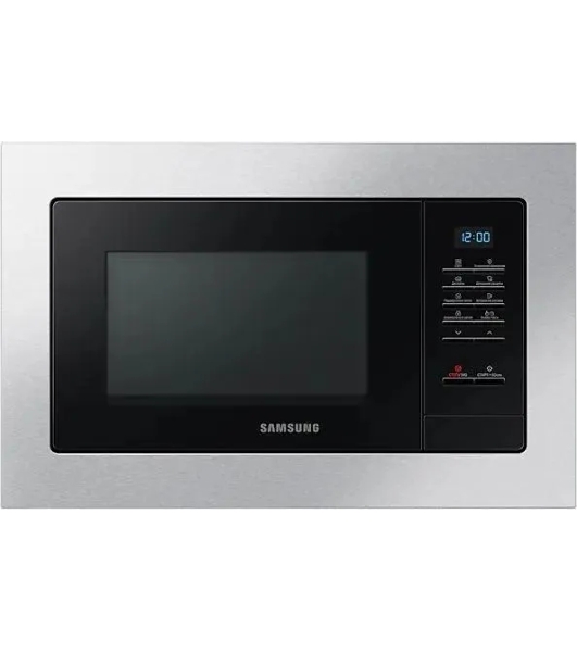 Микроволновая печь встраиваемая Samsung MS20A7013AT/BW нержавеющая сталь/черный, 20 л, 850 Вт, переключатели - кнопки