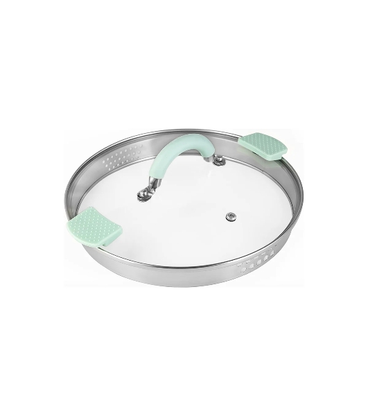 Кастрюля LARA LR02-544 MINT 24x13 см, 5,7 л, носик, индукционное дно, крышка с бортом, нержавеющая сталь