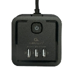 Сетевой фильтр Cablexpert Tower TWR-4-U3-B-2, 4 р, 10А, 3xUSB, 3.1А, 2 м, ур.защиты 2+, черный, коробка, фото5