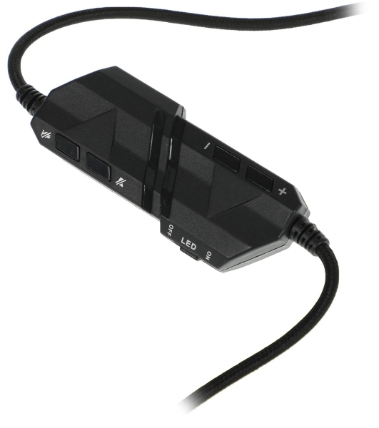 Гарнитура Acer AHW120 чёрный, проводная, USB, подсветка