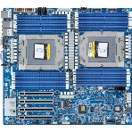 Серверная материнская плата Gigabyte MZ73-LM1, 2xSP5, AMD EPYC 9004/9005, 24xDDR5 RDIMM (до 4096 ГБ, 4800 МГц), 3xSlimSAS, 4xPCIe 4.0 x16, 1xM.2 22110, 2x10Gb LAN, 1xGb LAN (IPMI), 2xUSB-A 5Gbps, 1xVGA, 1xCOM, EATX, фото4
