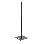 Стойка для акустической системы K&M 26729-000-55 высота от 1110 до 1810 мм, дисметр трубы 35 мм, возможность использования в ограниченном пространстве, квадратное основание, цвет черный, фото 1