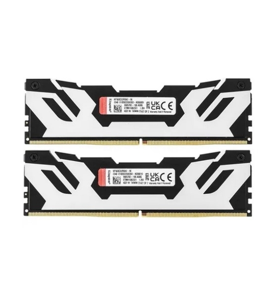 Оперативная память Kingston Fury Renegade, DDR5, 96Gb (2x48GB), 6000MHz, CL32, DIMM, с радиаторами, серебристый/черный