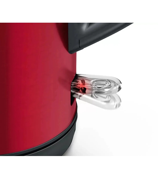 Электрочайник Bosch TWK4P434 красный, 1.7 л, 2400 Вт, скрытый нагревательный элемент