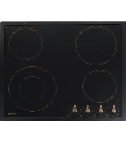 Варочная поверхность Gorenje EC642CLB, конфорок: 4 шт., стеклокерамика, независимая, черный