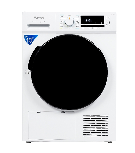 Сушильная машина Бирюса DM-MK10/03 белый, 10 кг, сушка - конденсационная, программ - 16, 59.5 x 84.5 x 67.5 см