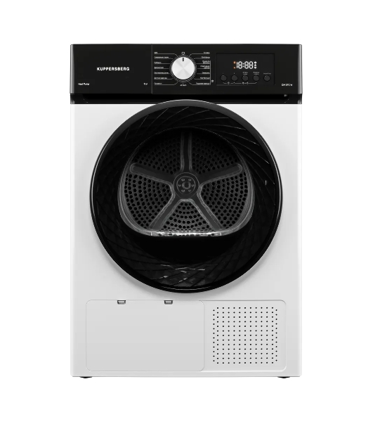 Сушильная машина Kuppersberg DM 592 W белый, 9 кг, сушка - конденсационная, программ - 15, 59.5 x 85 x 61.5 см