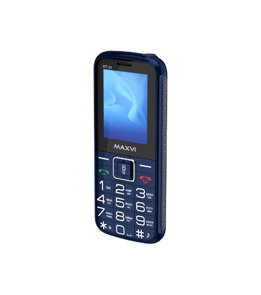 Мобильный телефон Maxvi RT-04 + док-станция, синий